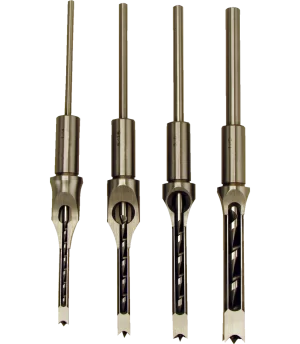 Premium Mortise Chisel & Bits, Set of 4
