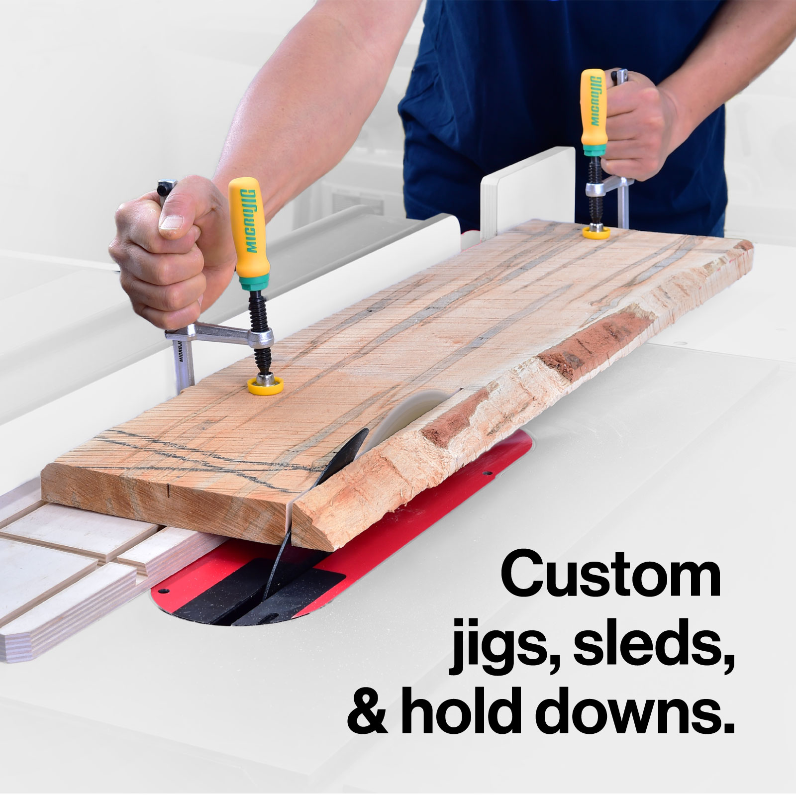 Micro Jig MATCHIFIT Dovetail Track Clamps (2-Pack) - Image 2