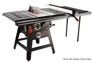 SawStop 1.75HP Contractor Saw with 36” Professional T-Glide fence system, rails & extension table