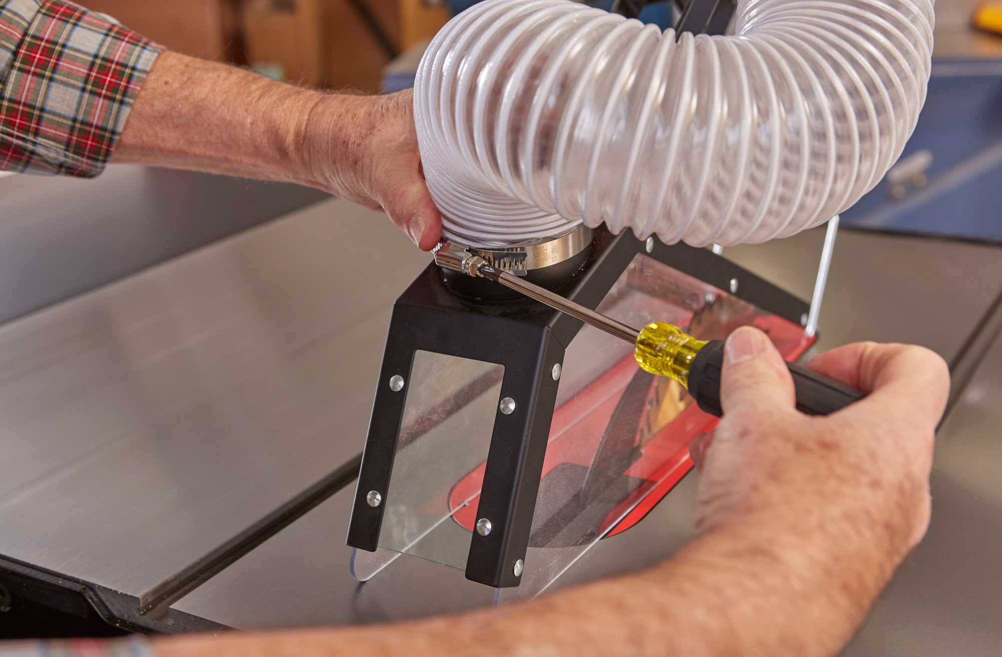 SawStop Floating Overarm Dust Collection Guard - Image 5