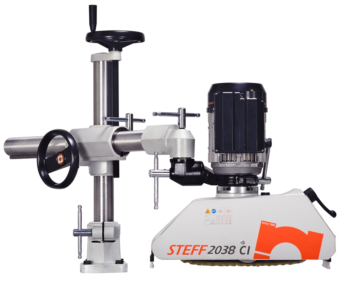 Steff 2038CI 3-Belt 8-Speed Power Feeder With Stand
