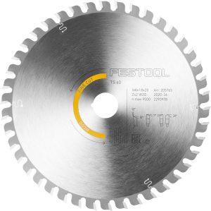 Festool Saw Blade Wood Fine Cut, 42 Teeth, For TS 60