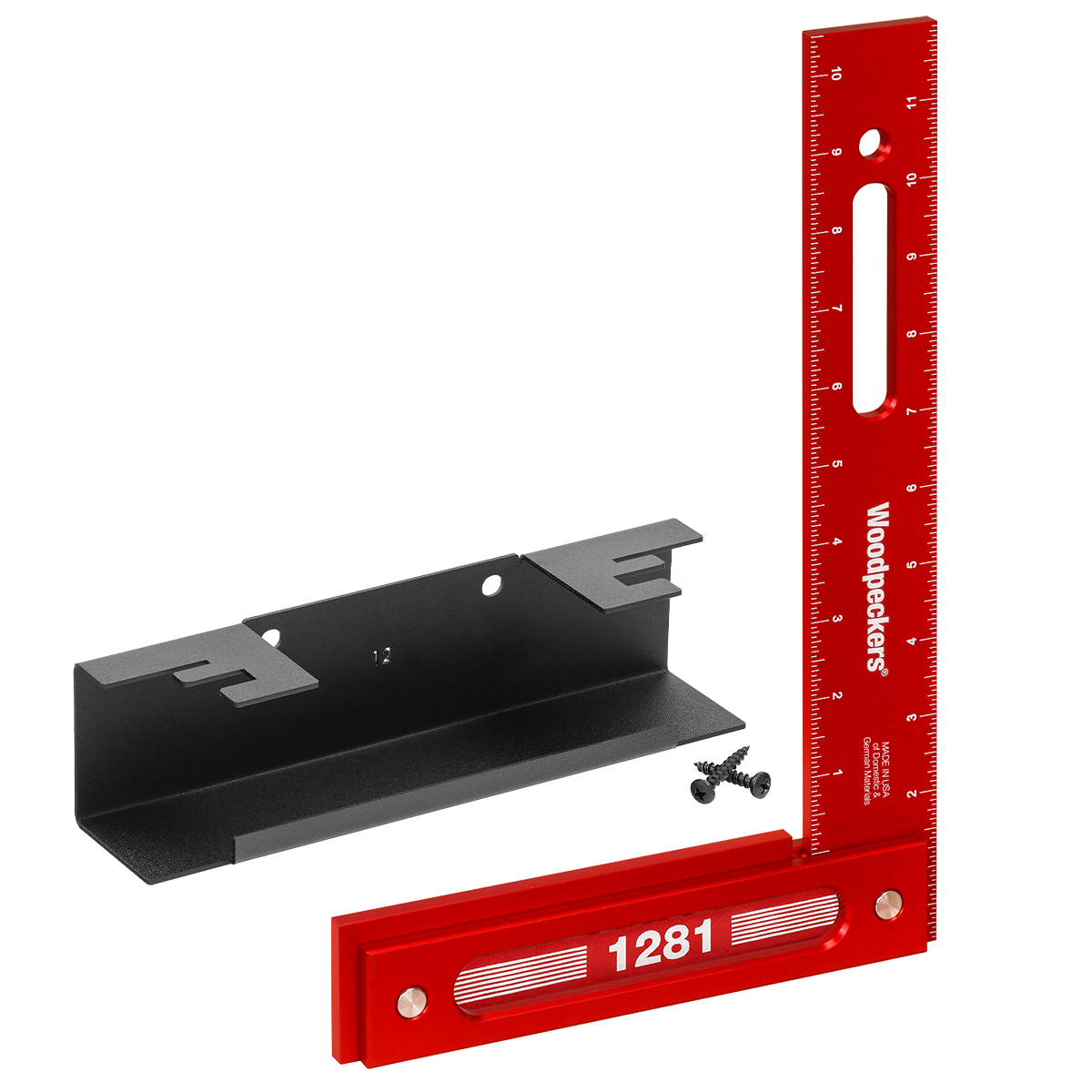 Woodpeckers 1281 Precision Woodworking Square - 12" X 8" with Rack-it