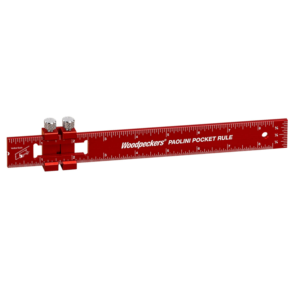 Woodpeckers Paolini Pocket Rule - 8" Aluminum