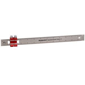 Woodpeckers Paolini Pocket Rule - 12"/300mm Stainless Steel