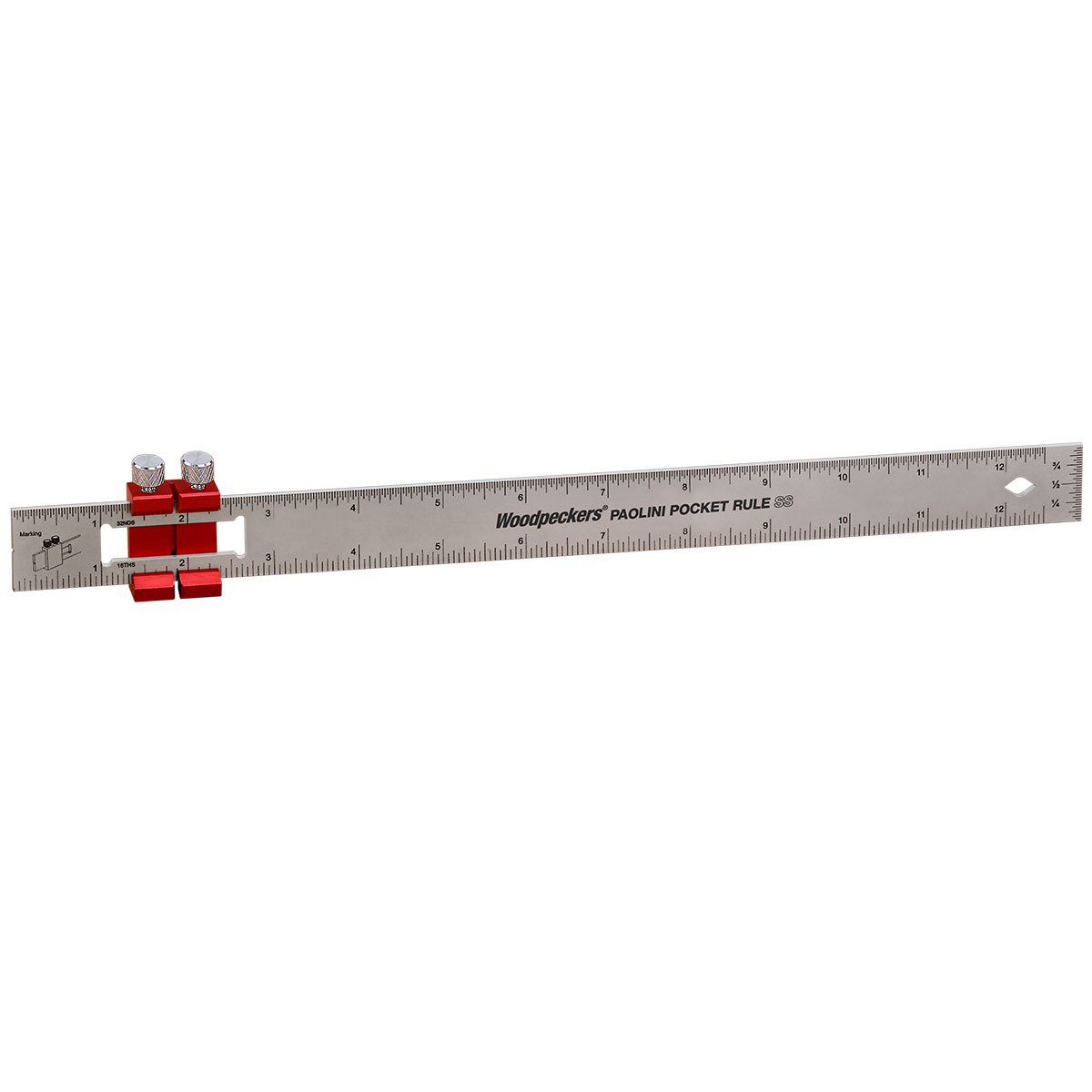 Woodpeckers Paolini Pocket Rule - 12"/300mm Stainless Steel