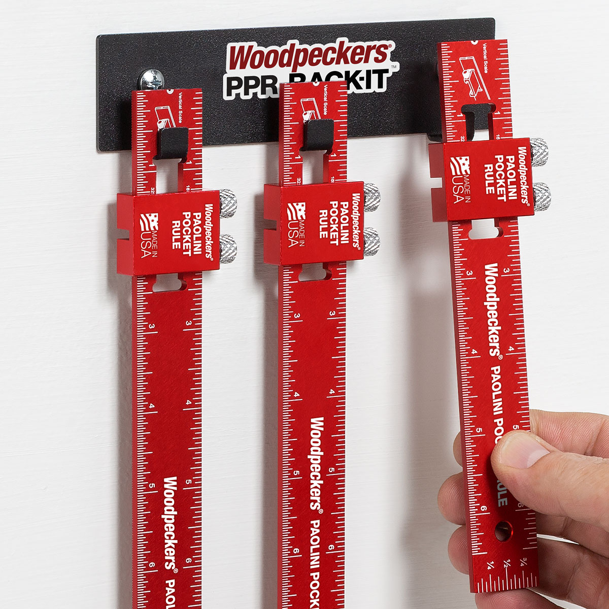 Woodpeckers Paolini Pocket Rule - 8" Aluminum - Image 3