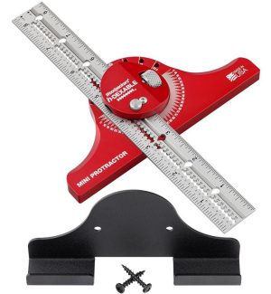 Woodpeckers Mini-Indexable Protractor with 8" Blade and Rack-it
