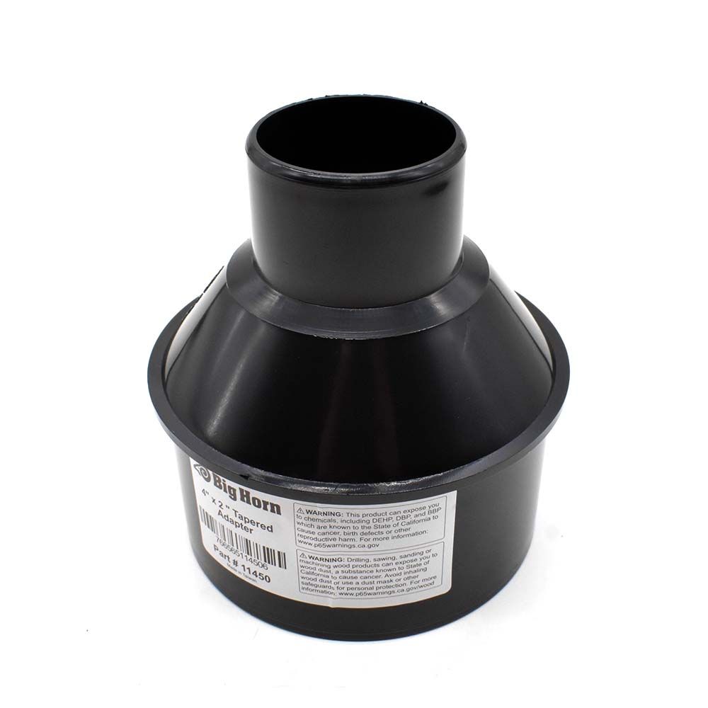 Big Horn 11450 4 Inch x 2 Inch Reducer For Wood Shop Dust Collection