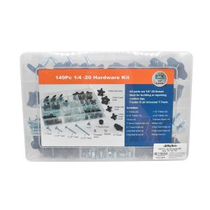 Big Horn 12620 149 Piece Universal T-Track & Jig Hardware Kit-1/4 Inch -20 TPI