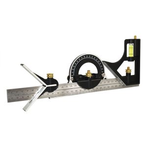 Big Horn 19571 12 Inch Combination Square Set Includes Protractor