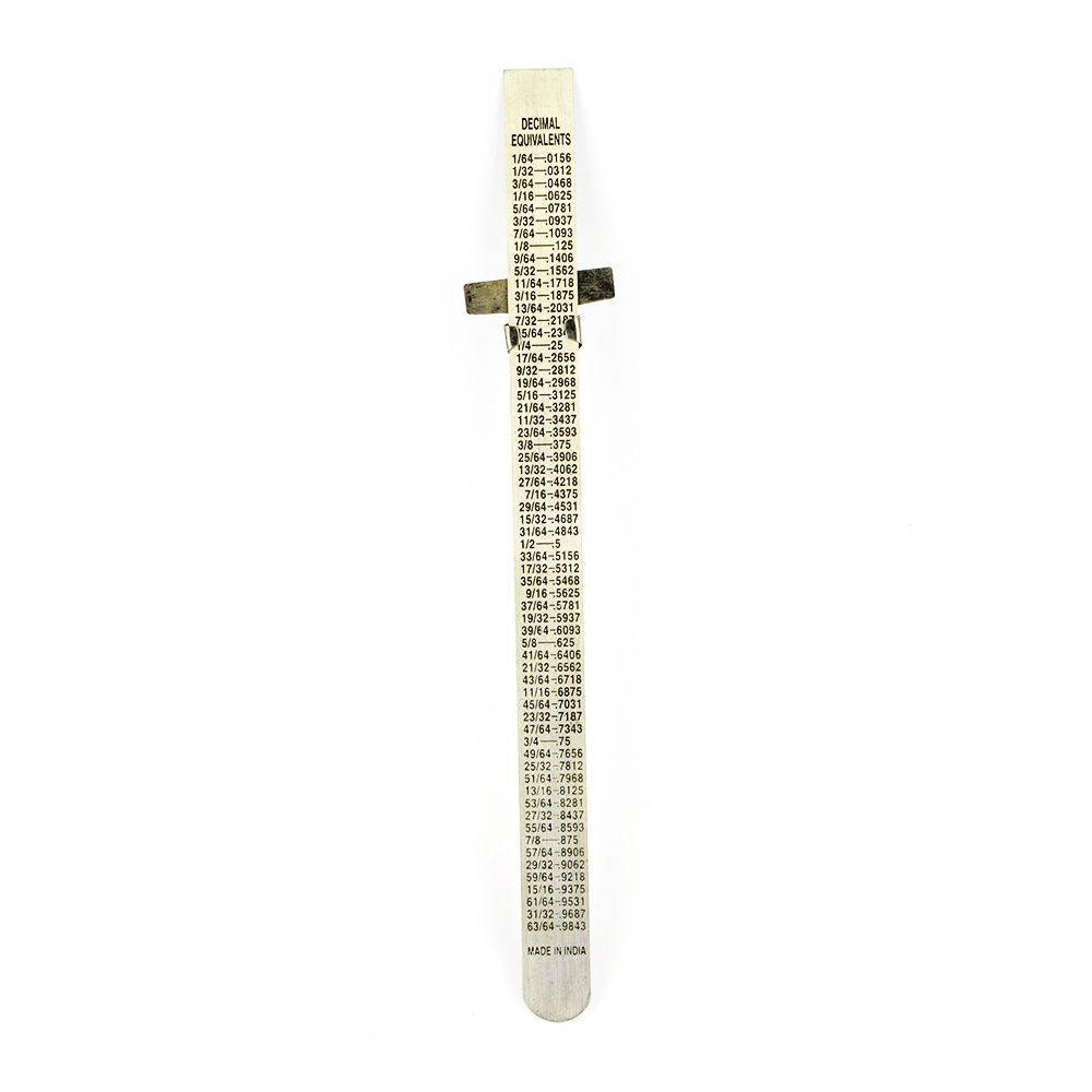 Big Horn 19206 6 Inch STAINLESS STEEL POCKET RULER 1/64 1/32 Scales Decimal Conversion Chart Rulers