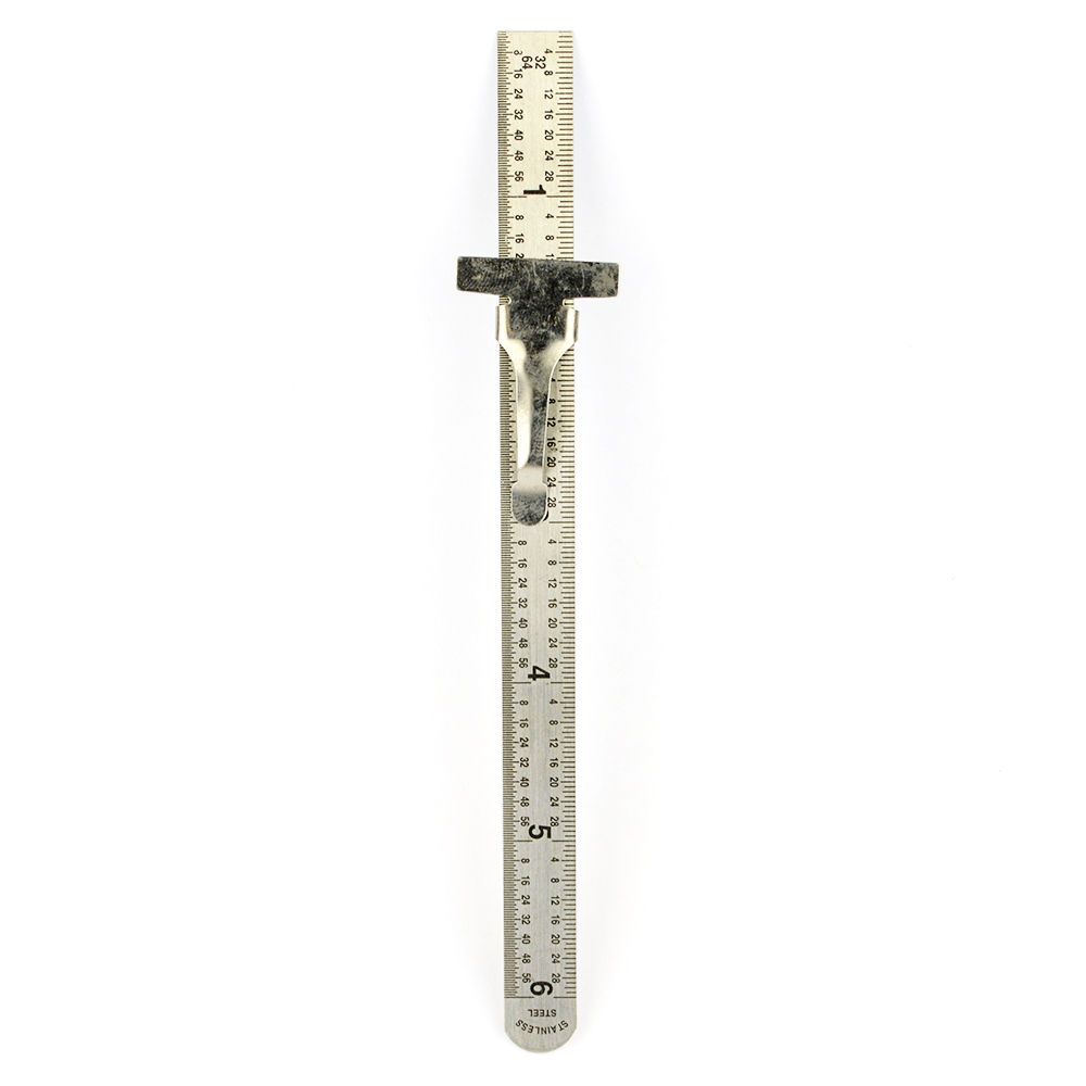 Big Horn 19206 6 Inch STAINLESS STEEL POCKET RULER 1/64 1/32 Scales Decimal Conversion Chart Rulers - Image 2