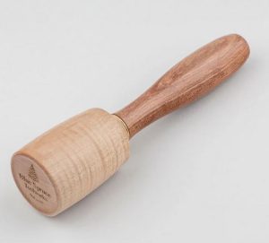 Blue Spruce 11-13oz Round Mallet with cherry handle and polymer infused maple head
