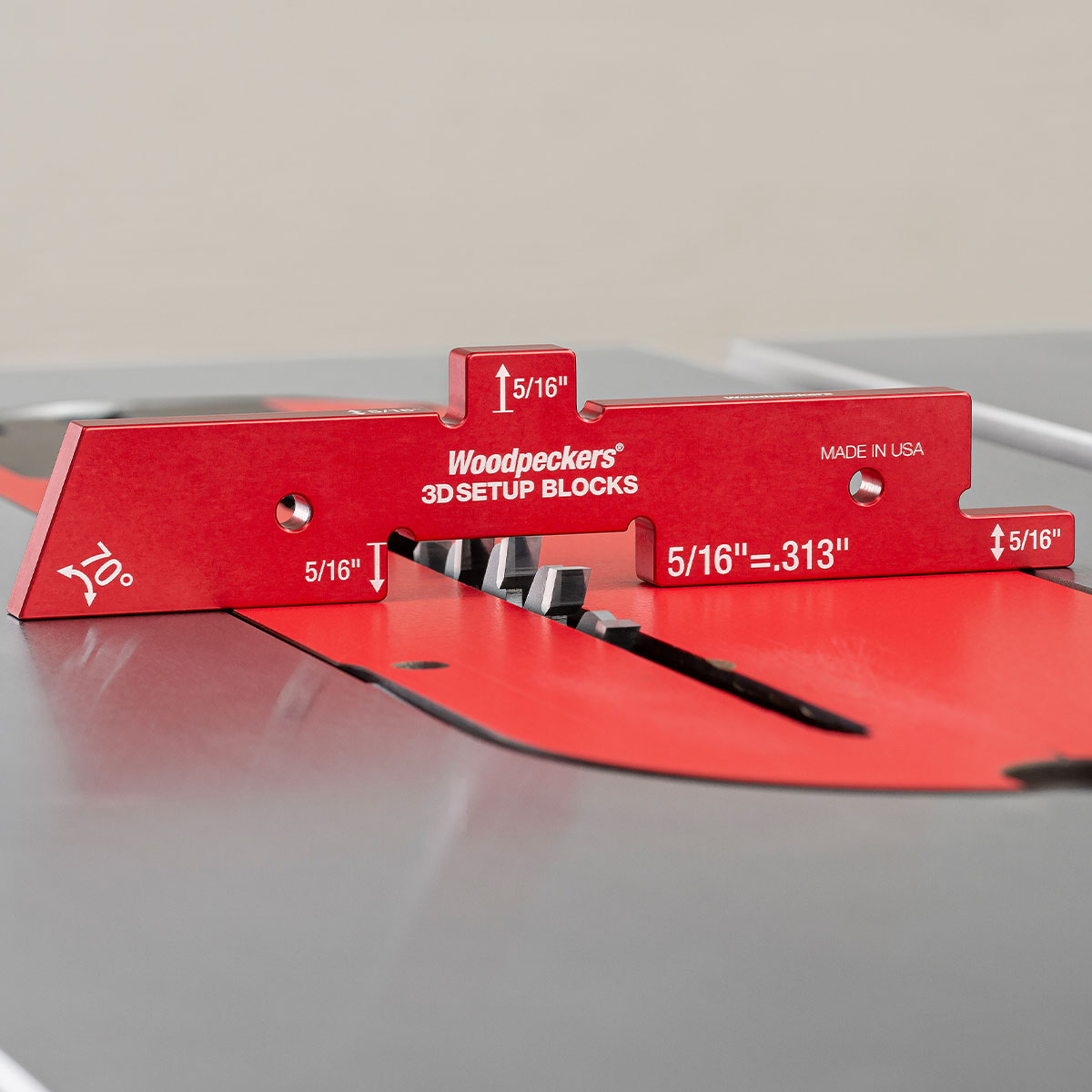 Woodpeckers 3D Setup Blocks - 7 Piece Set with Rack-It - Image 4