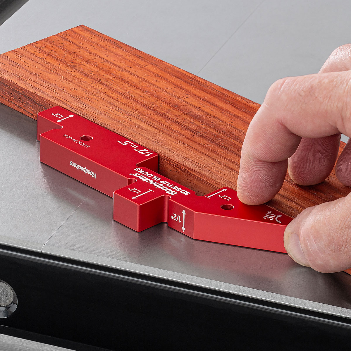 Woodpeckers 3D Setup Blocks - 7 Piece Set with Rack-It - Image 7