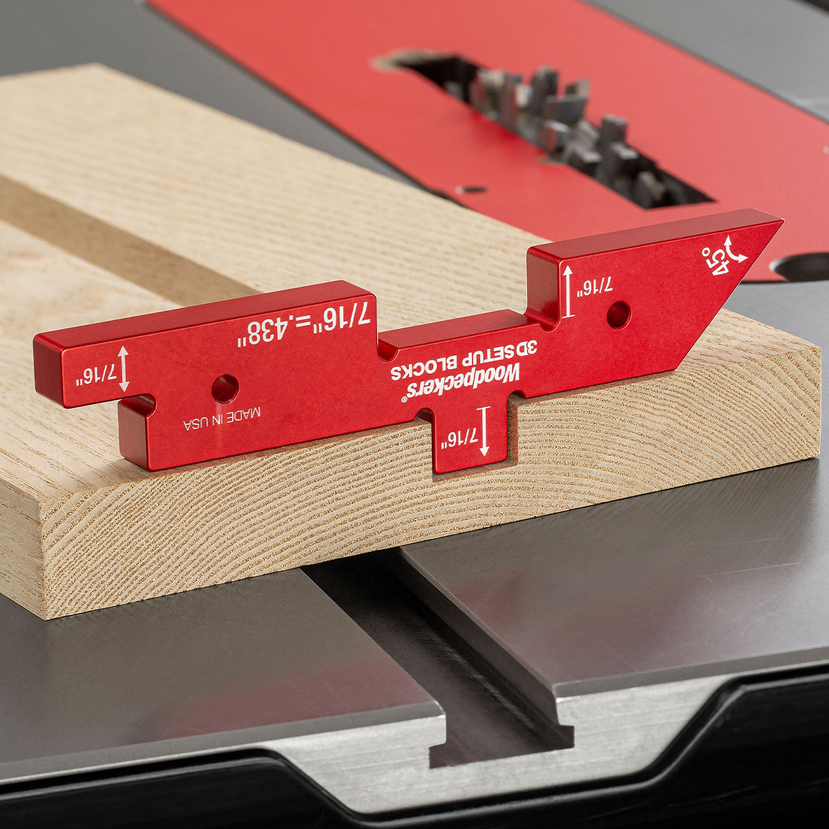 Woodpeckers 3D Setup Blocks - 7 Piece Set with Rack-It - Image 8