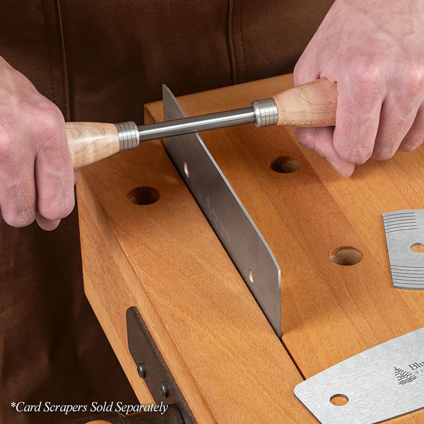 Blue Spruce 3/8" solid carbide dual-handle burnisher - curly maple handle - Image 2