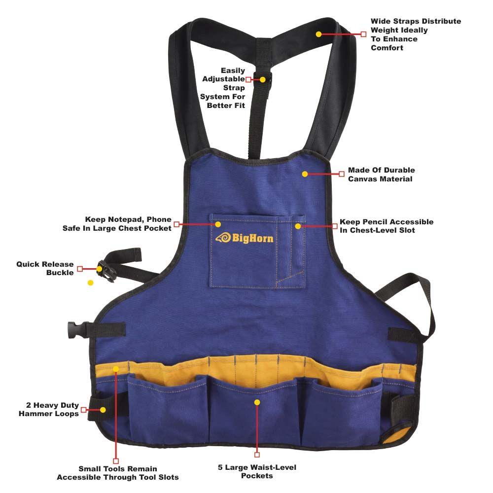 Big Horn 19489 Broad Shoulder Apron - Image 3
