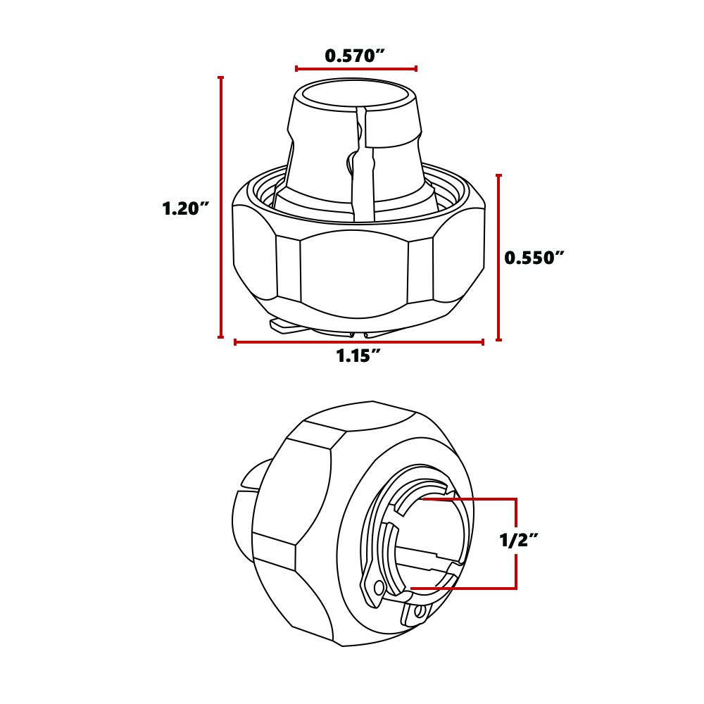 Big Horn 19694 1/2 Inch Router Collet - Image 2