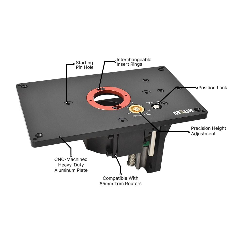 MLCS trim router lift for 65 mm trim routers - Image 2
