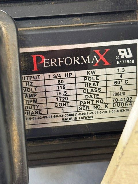 "Used" Jet/Performax 22-44 drum sander with stand and in/outfeed tables - Image 12