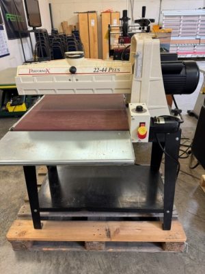 "Used" Jet/Performax 22-44 drum sander with stand and in/outfeed tables