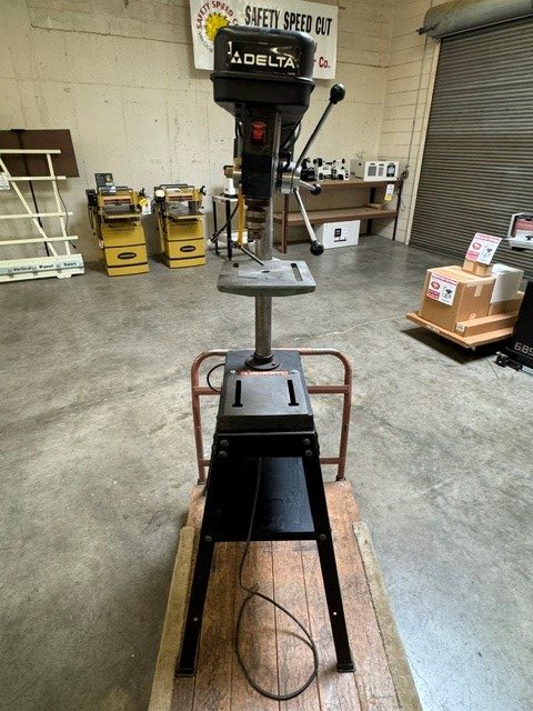 Used Delta 11-990 radial drill press 1/3 hp with stand and casters