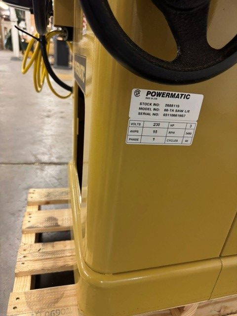 Used Powermatic Model #66 10" tablesaw with 40" Accu-fence system 3 hp - 230 volt - single phase - Image 2