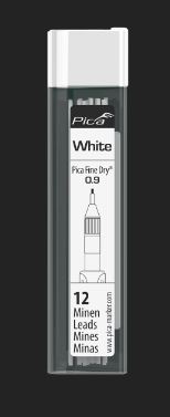 Pica Fine-Dry refill set white (12) - .9 mm size