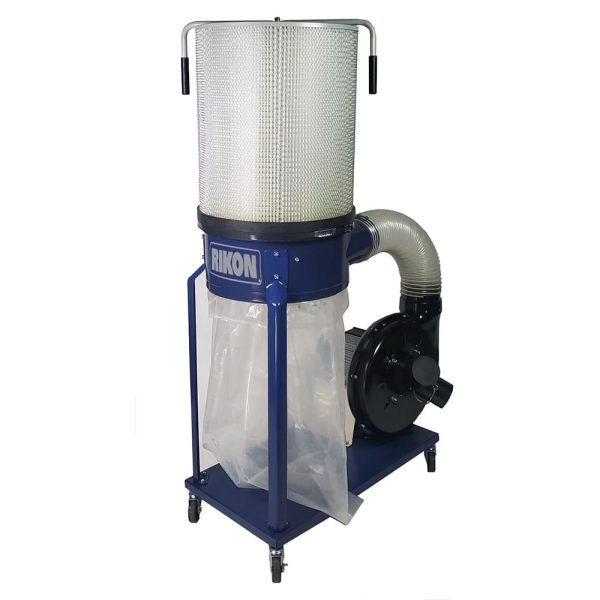 RIKON 1-1/2 HP Dust Collector 1,046 CFM w/2 micron canister filter