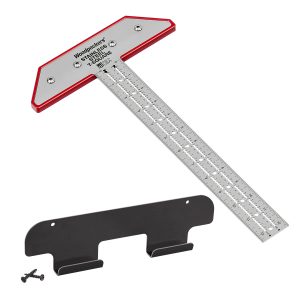 Woodpeckers 12" Stainless Steel Blade T-Square With Rack-It
