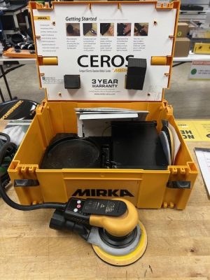 Used Mirka Ceros 5" random orbit sander with systainer