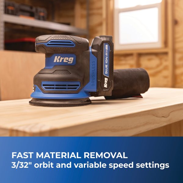 Kreg 20 Volt Blue Ion 5" Random Orbit Sander - Image 2
