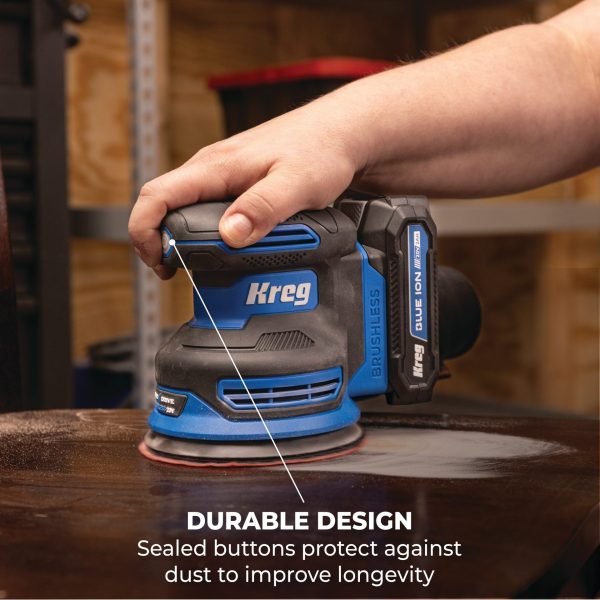 Kreg 20 Volt Blue Ion 5" Random Orbit Sander - Image 4