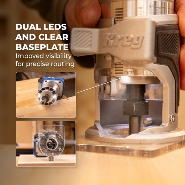 Kreg 20V Ionic Drive™ ¼" Trim Router - Image 6