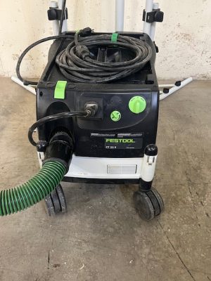Used Festool CT22 dust extractor with boom arm and 27mm sleeved hose with cord