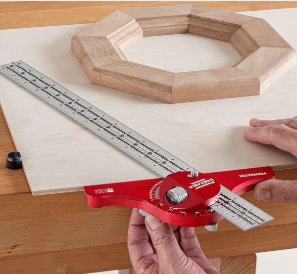 Woodpeckers INDEXABLE protractor with 18" blade & rack-it - Image 2