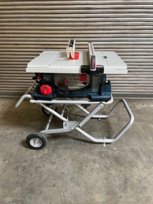 Used Bosch 4100XC 10" portable table saw on gravity rise stand