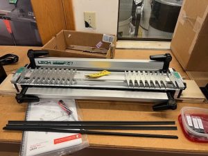 Leigh Super 24 dovetail jig w/3 bits, 8mm collet & guide bushing - "Never Used"