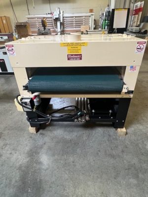 Used Woodmaster 38" double drum sander 7.5 hp - 230 volt with in/outfeed rollers, reversing kit and digital readout
