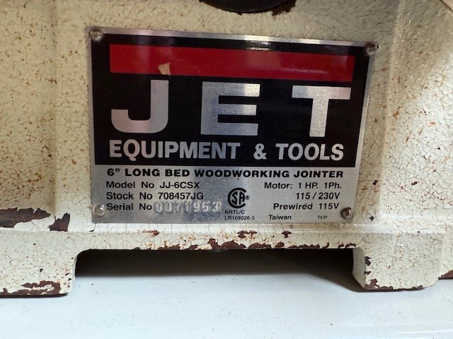 Used Jet 6" jointer with helical cutterhead - Image 3