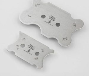 Blue Spruce contour card scraper set - large and small