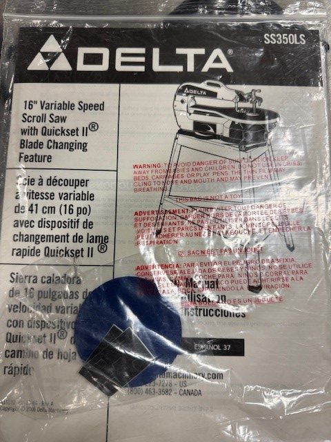 Used Delta SS350 16" scroll saw with stand - Image 2