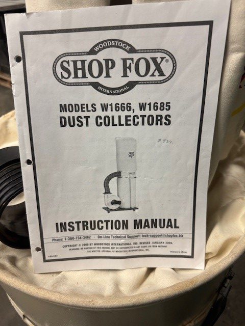 Used Shop Fox W1685 1.5 hp - 1280 CFM dust collector - Image 4