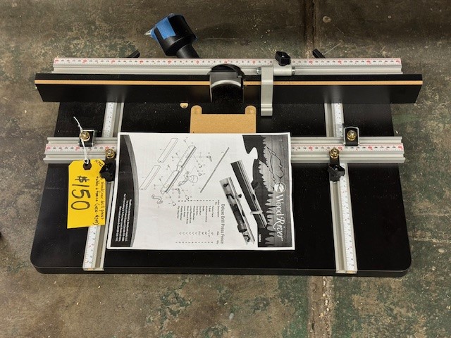 Used Woodriver drill press table & fence