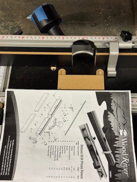 Used Woodriver drill press table & fence - Image 5