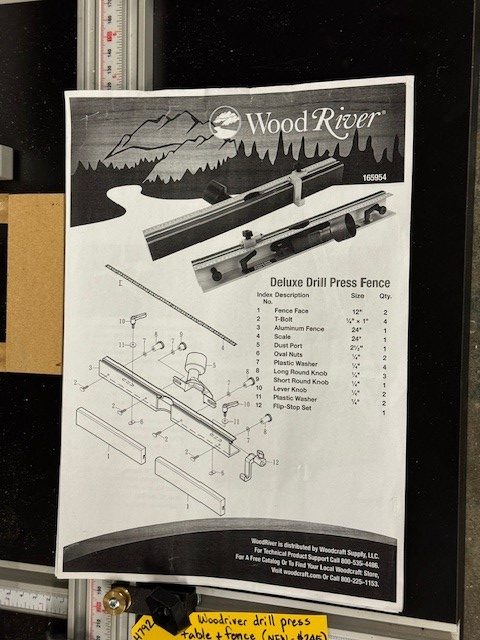 Used Woodriver drill press table & fence - Image 2
