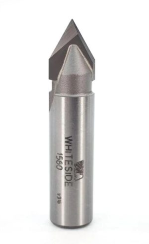 Whiteside #1560 V-Groove - 60 - 1/2CD 7/16PL 1/2SH 2-1/4OAL 2FL