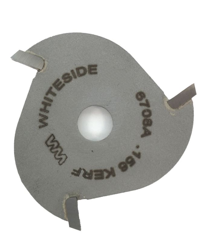 Whiteside #6708A 3-wing slot cutter with .156 kerf (5/32" kerf)
